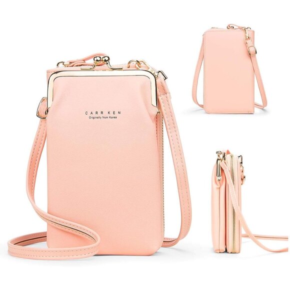 Women's Crossbody Wallet Purse Leather Small Bag Phone Holder Card Case - Picture 4 of 8